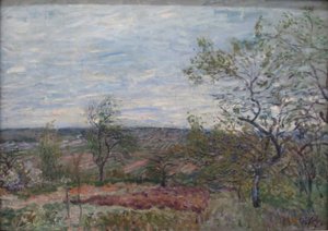 Windy Day at Véneux by Alfred Sisley